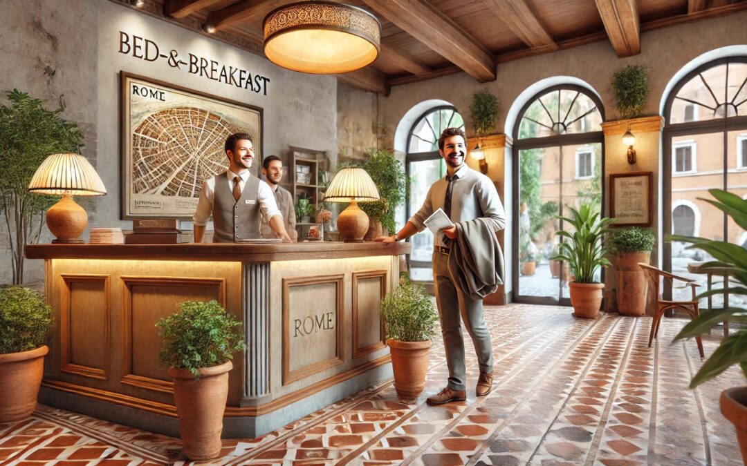 Addio Self Check-In per B&B e Case Vacanza: immagine che rappresenta la fase tradizionale del check-in turistico.